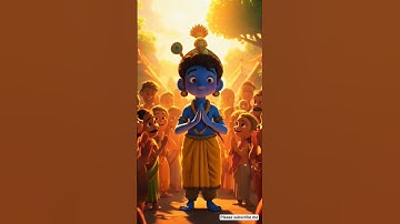 “Lord Krishna Lifts Govardhan Mountain” #ai #shorts