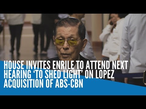 House invites Enrile to attend next hearing ‘to shed light’ on Lopez acquisition of ABS-CBN