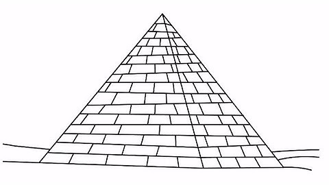 How to draw Pyramid. Easy draw tutorial