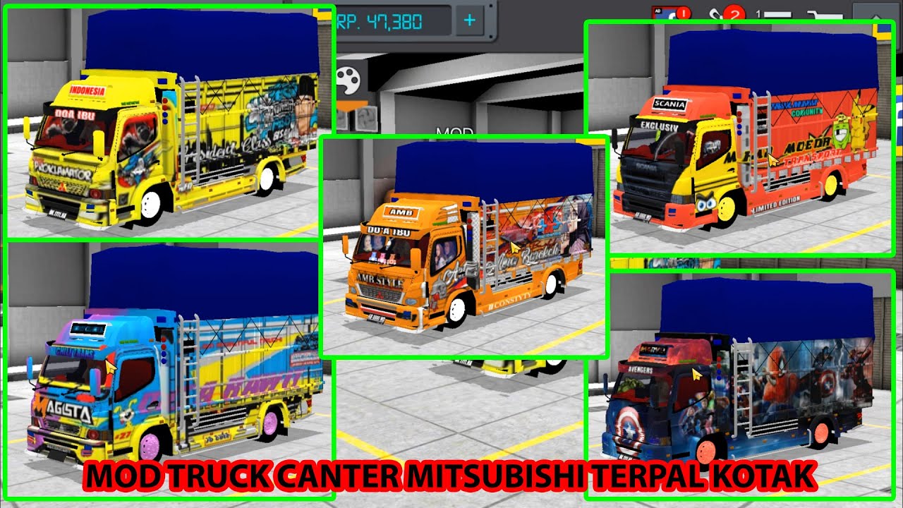  MOD  BUSSID TERBARU 2021 TRUK  CANTER MITSUBISHI TERPAL  