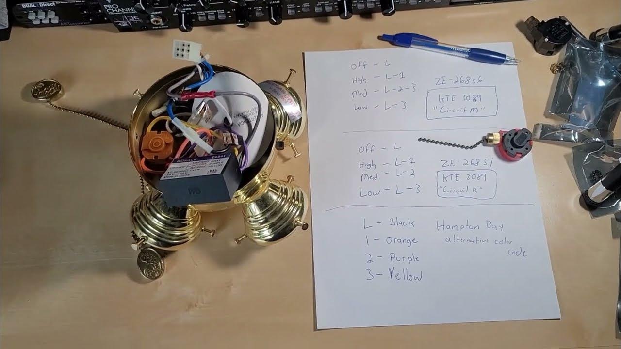 Ceiling Fan Repair Pull Switch & Capacitor Replacement Hampton Bay YouTube