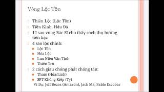 Vòng Lộc Tồn và các sao Lộc ( Phần 3 bài 1 )Tử Vi Nghiệm lý căn bản