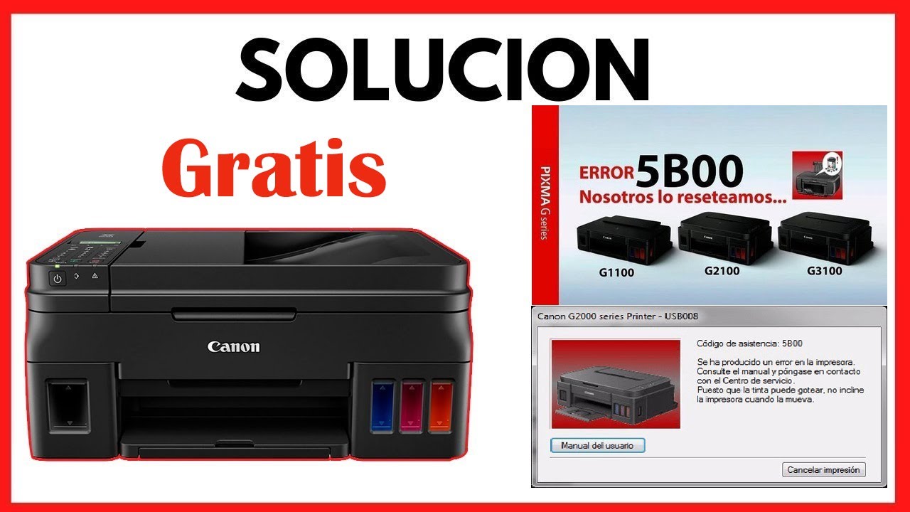 Poner de Fabrica o Resetear la impresora Canon G2100, G3100, G4100 - Sin  Programas 2022 - YouTube