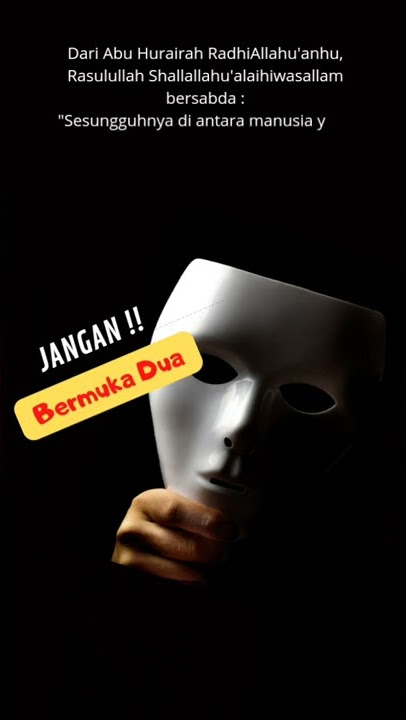(Hadist Nabi) Manusia Bermuka Dua... #shorts #islam #muslim