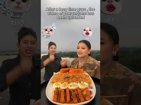 Rock paper scissor game challenge #rockpaperscissors #viral #ramen #foodchallenge #alariiio #sister