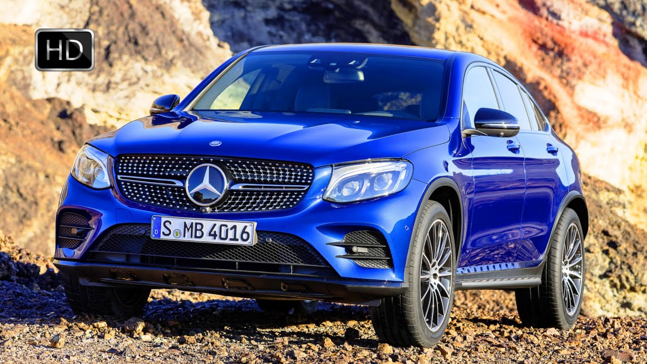 2017 Mercedes-Benz GLC Coupe SUV Brilliant Blue Exterior Design HD