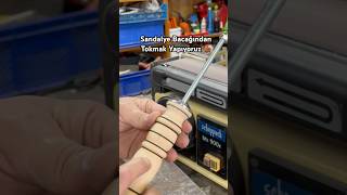 Making leather craft mallet 👍🏾 #mallet #woodworking #leather #leathercraft #asmr #followme