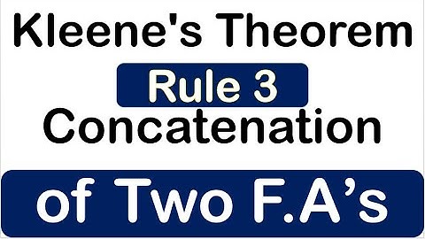 Concatenation of Two F.A
