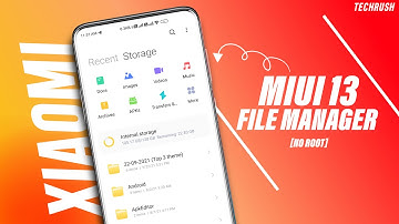Install MIUI 13 Styles New File Manager Without Root in Any Xiaomi Device?