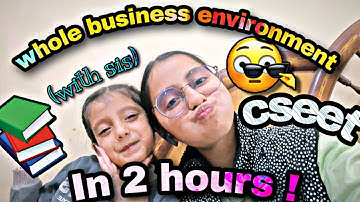 Cseet study vlog for business environment|| last days preparation| cseet vlog part 2 1with sister