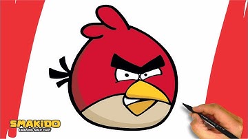 How to Draw Angry Bird Step by Step | Simple Angry Bird Drawing Tutorial For Beginners