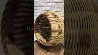 Бескаркасное кашпо 25л #diy #rattan #handmade #снаступающим #декор #кашпо #плетеноекашпо #ротанг