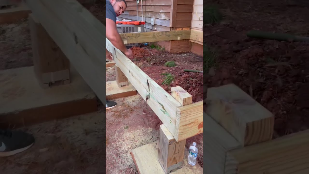 HOW TO BUILD A DECK Part 1 Pour Footers And Framing Shorts Construction Diy Contractor