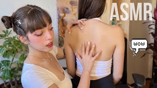[ASMR] CARINHO NAS COSTAS ATÉ ELA SE ARREPIAR ( + scratching e muito cafuné)