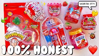 Red Store Bought Slime Review Under $5 🍒❤️ 100% Honest Five Below vs Hobby Lobby