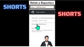 #shorts Delete Repository in GitHub #Shorts
