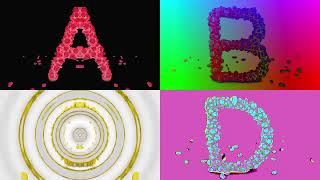 Learn Abcs With 3D Colorful Candies Scene Effects Combined In 4 Scenes