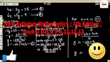 Mathematics Book 2  (D2) New syllabus | 7th Edition | EX 2E | Q # 8 (a-f),11,12,13