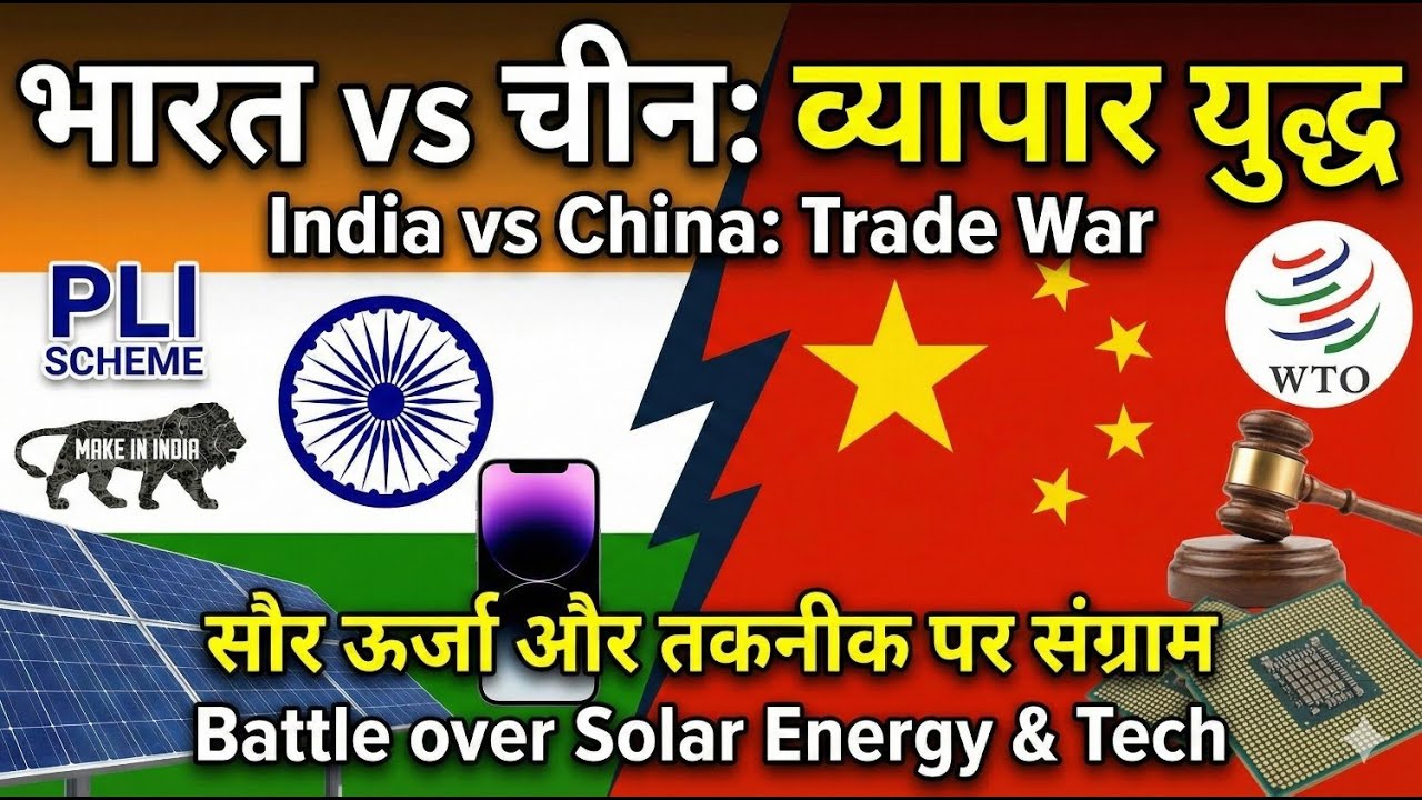 India vs China Trade War Explained: Solar Energy, Tech & The PLI Scheme