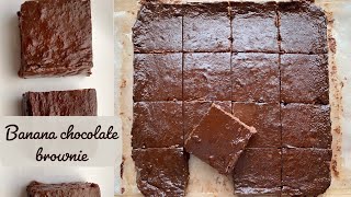 Sugarless Banana Chocolate Brownies Recipe  No Added Sugar Banana Brownie Dessert Egglesssugarfree