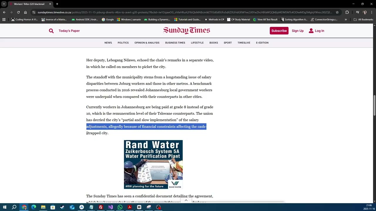 🤣 🤣SAMWU DREIG OM G20 SE PAAIE TOE TE MAAK AS HUL NIE BETAAL WORD WAT AAN HUL GESKULD WORD NIE 🤣