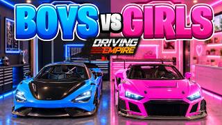 BOYS vs GIRLS Build Battle In Driving Empire!