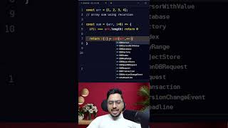How to Find Array Sum Using Recursion JS Interview || #ArraySum #ArraySumRecursion #SumOfArray