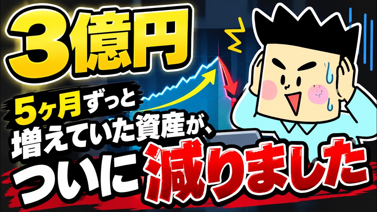 【3億円の資産公開】5ヶ月ずっと増えていた資産が、ついに減りました