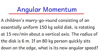 Angular Momentum practice question
