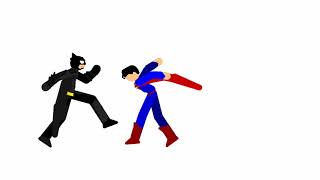 batman vs superman pivot animator stick fight