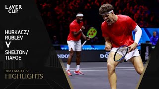 Hurkacz/Rublev v Shelton/Tiafoe Highlights | Laver Cup 2023 Match 9 by Laver Cup 55,733 views 7 months ago 2 minutes, 57 seconds