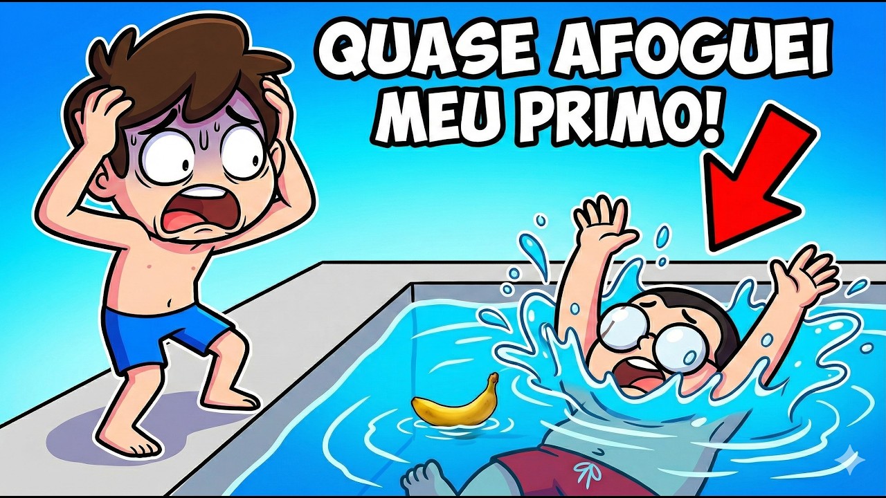 EU QUASE MAT3I MEU PRIMO NA PISCINA ! | Minha Vida Animada | 30 Min
