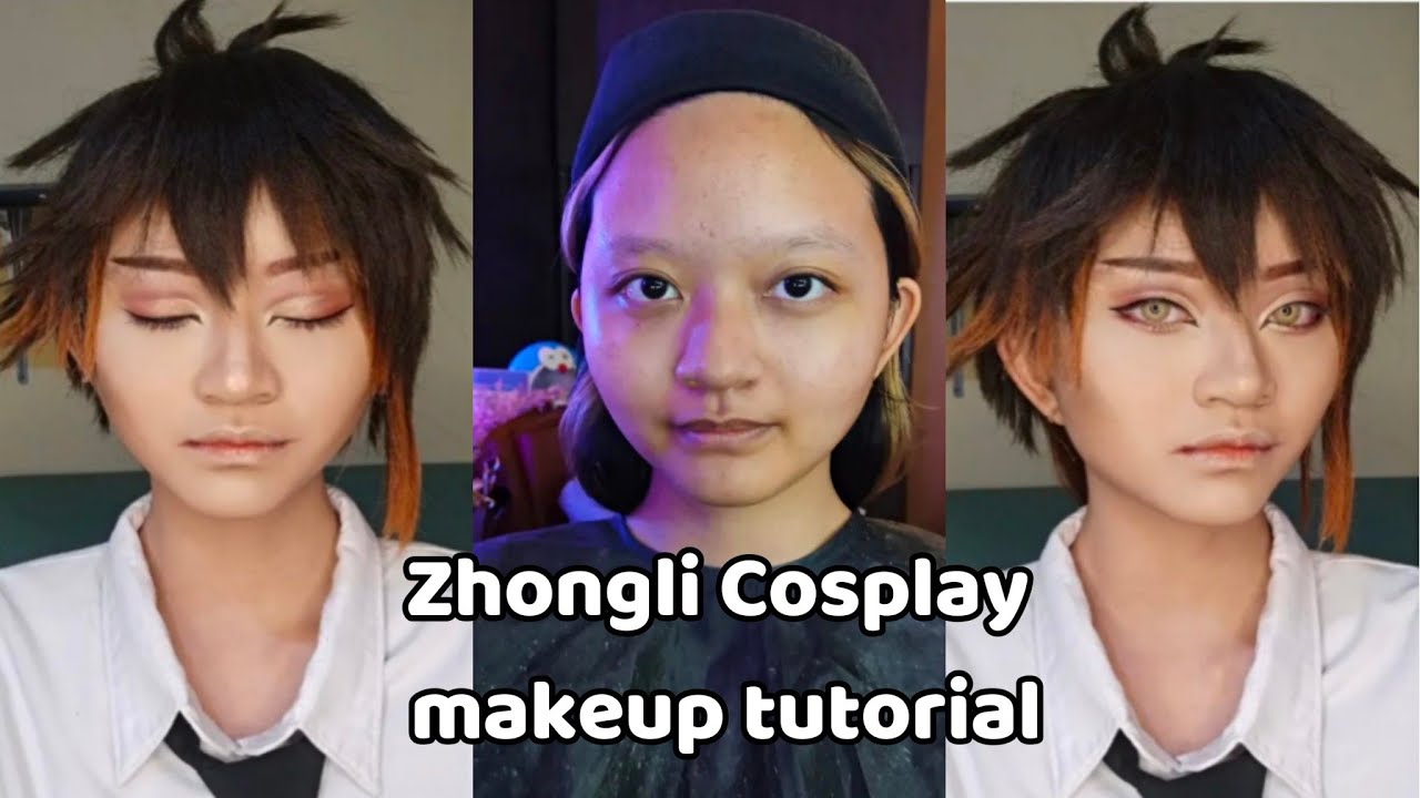 zhongli cosplay makeup tutorial genshin impact cosplay YouTube