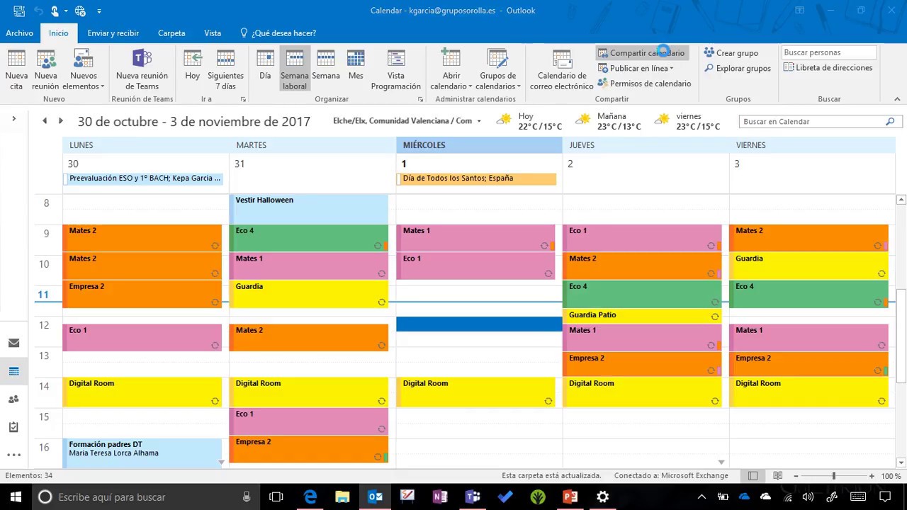 Compartir Calendario Outlook - YouTube