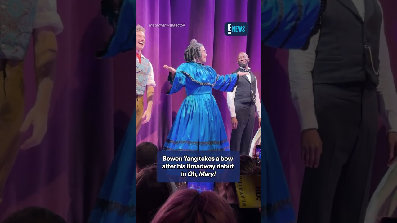 Bowen Yang takes a bow after his Broadway debut in “Oh, Mary!” (🎥: Instagram/jpasc24)