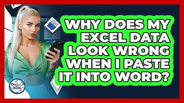 Why Does My Excel Data Look Wrong When I Paste It Into Word? - Docs and Sheets Pro