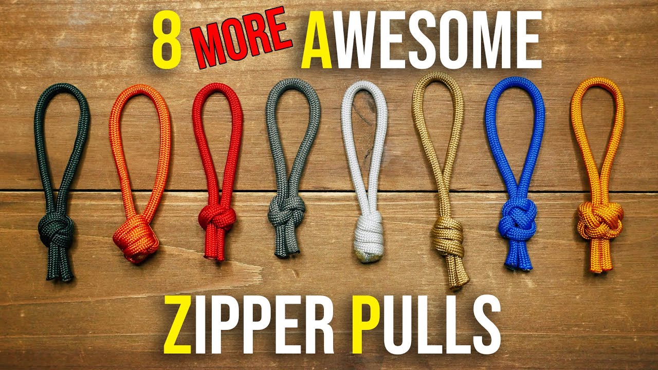 8 MORE Awesome Paracord Zipper Pulls