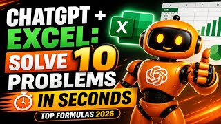 🔥 ChatGPT + Excel: Solve 10 Problems in Seconds (Top Formulas 2026)