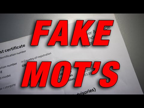Watch Out For Fake Mot's In The Uk!