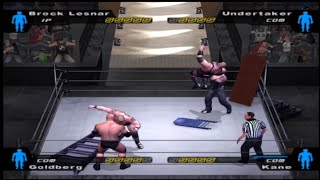 Fatal 4 way brock lesnar vs goldberg vs the undertaker vs kane