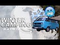 Winter camping in a van - freezing conditions - VW T3