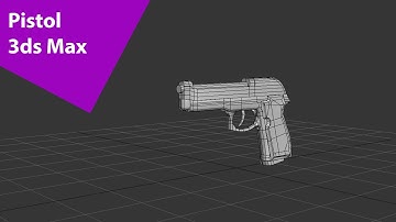 Modeling Pistol lowpoly 3ds max beginner tutorial part - 2