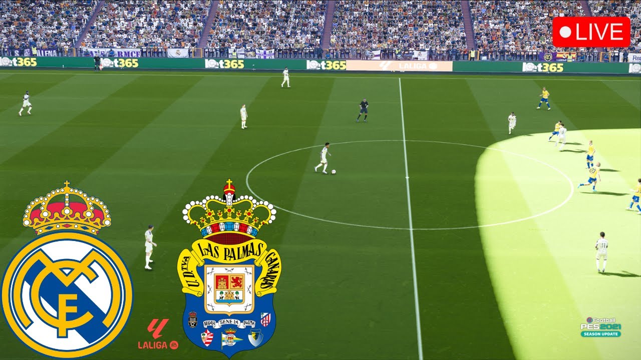 🔴[LIVE] Real Madrid vs Las Palmas • La Liga 2025 • GAMEPLAY PES 21 ...