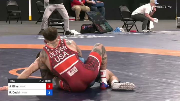 70 Kg Semifinal - Jordan Oliver, Sunkist Kids Wres...