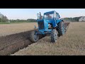 MTZ 82 plowing with kverneland 3 furrow plow 1