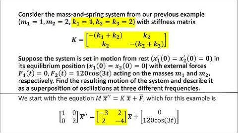 Second-Order Systems and Mechanical Applications with an External Force