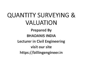 QUANTITY SURVEYING AND VALUATION COURSES LEARN ABOUT INTRODUCTION OF QUANTITY SURVEYING