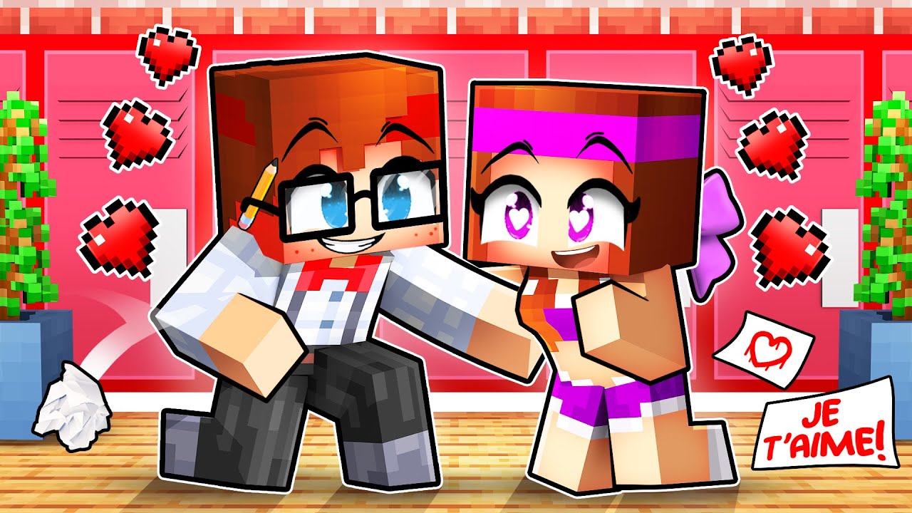 Un AMOUR INTERDIT entre un INTELLO et une FILLE POPULAIRE sur Minecraft !
