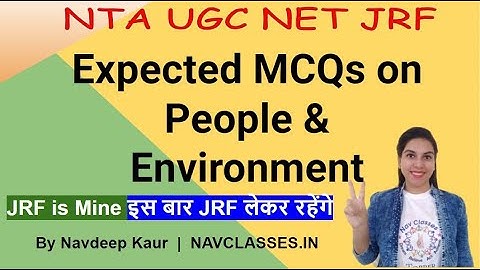 NET JRF - Expected MCQs on People & Environment