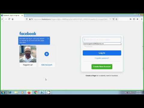 Facebook:  how to save login information on Facebook